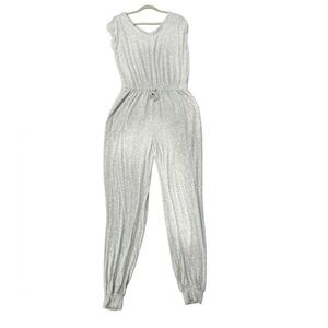 Serra Gray Women’s Jumpsuit w/Pockets and Drawstrings-size L